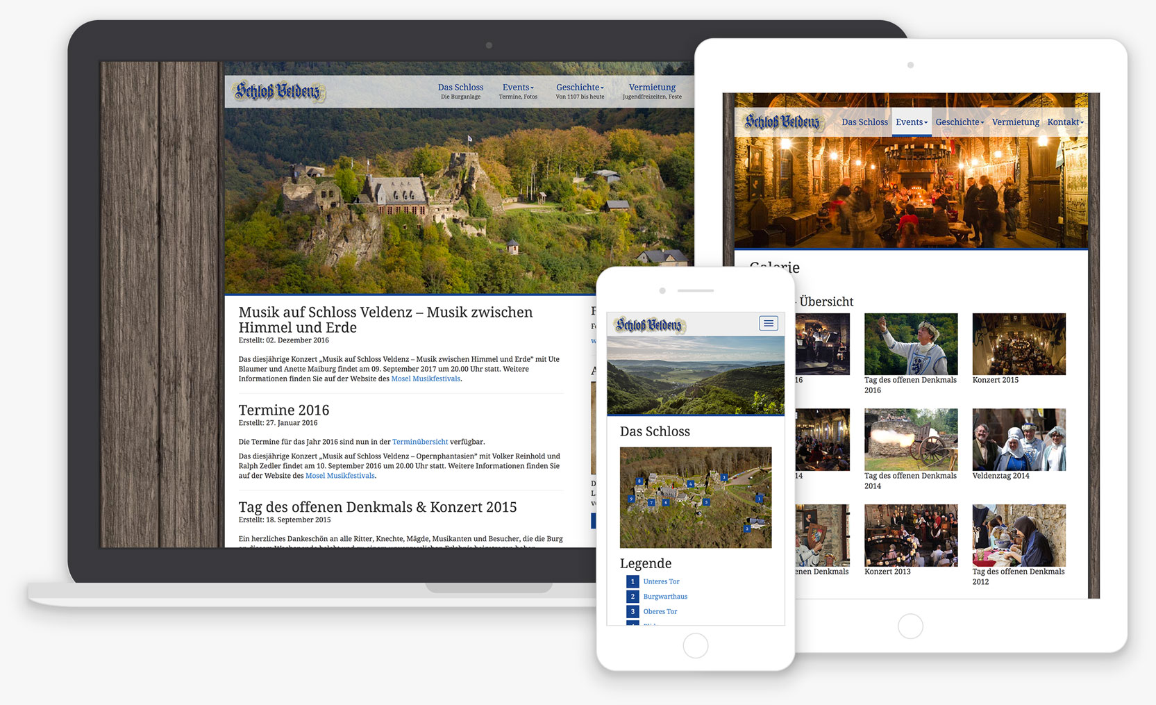 Schloss Veldenz - Website Responsive