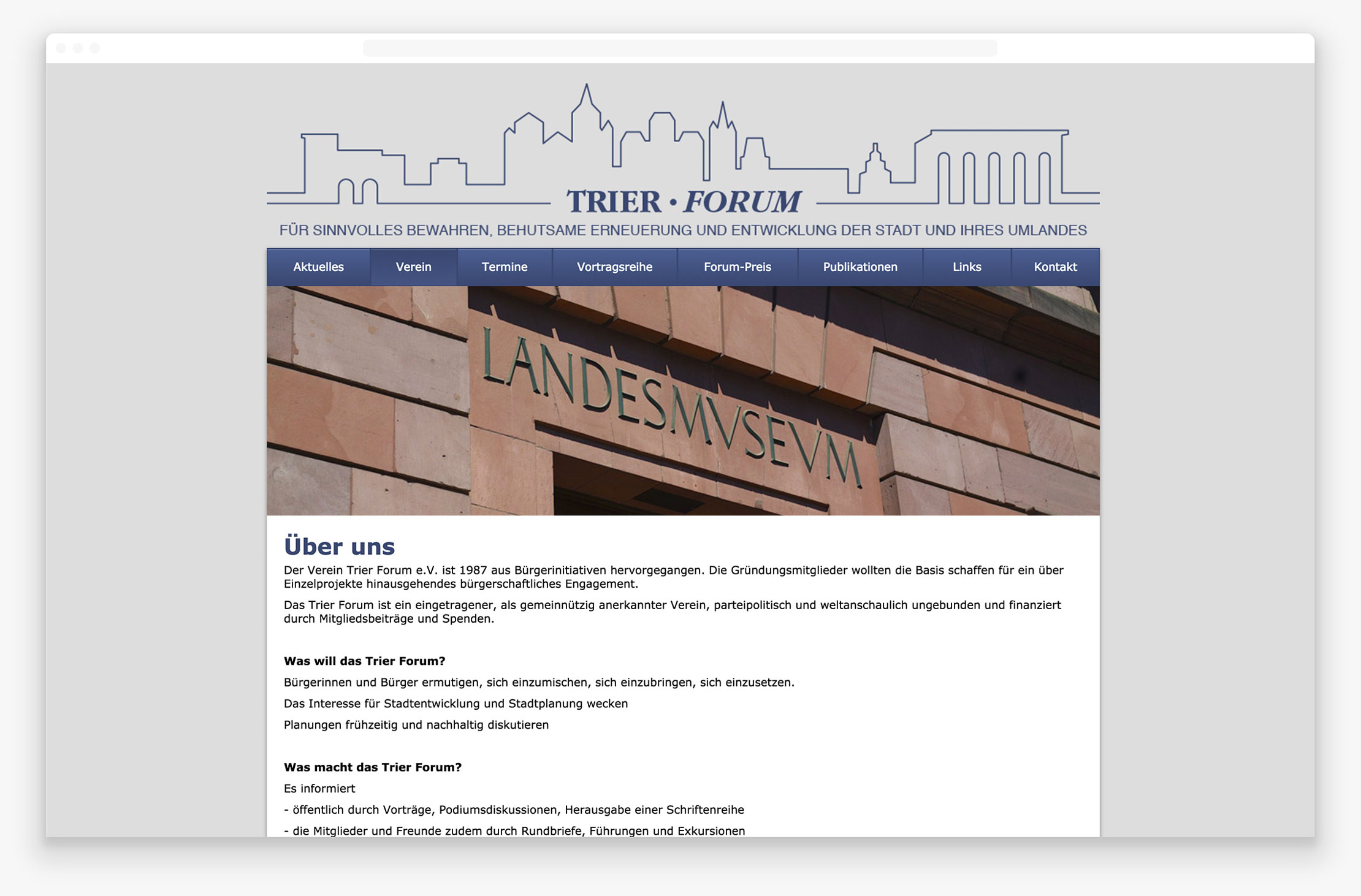 Trier Forum e. V. - Website
